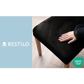 RESTILO Chair Cover SENTO Color Black Smooth Classic Style