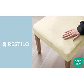 RESTILO Chair Cover SENTO Color Cream Smooth Classic Style