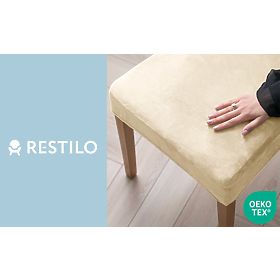 RESTILO Chair Cover SENTO Color Light Beige Smooth Classic Style