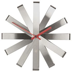 RIBBON Clock in Grey by Umbra, Nowodvorski