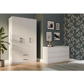 Romana 120 WHITE Wardrobe Without Mirror