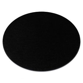Round Carpet SOFTY Uniform, Monochrome, Black, F.H.Kabis