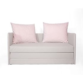 Convertible Sofa Jack - Light Grey / Powder Pink