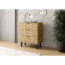 Scandi 3S SLIM ARTISAN OAK Chest of Drawers