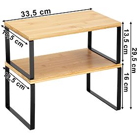 Set of 2 Bamboo Shelves GINGER, Halmar