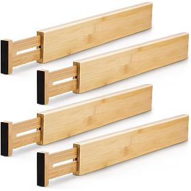 Set of 4 Bamboo Drawer Dividers RITA