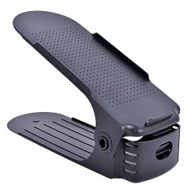 Set of Adjustable Shoe Holders 10 Pieces Black