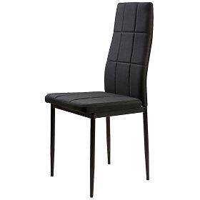 Set of Upholstered Chairs for Dining and Living Room 4pcs Black, MODERNHOME