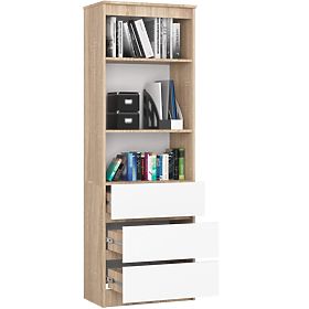 SHELF R60 3DR 2S CLP PK SONOMA / WHITE