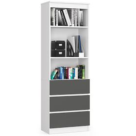 SHELF R60 3DR 2S CLP PK WHITE / GRAY