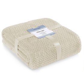 SHLEEPY Blanket Beige Jacquard Pressed Classic Style 130x180