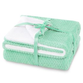 SHLEEPY Blanket Mint Color Jacquard Embossed Classic Style 130x180