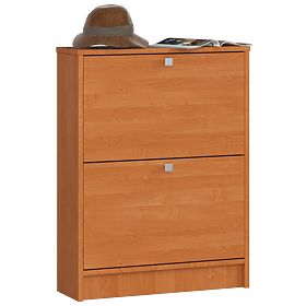 Shoe Cabinet 2 Flip Doors 60 cm - Alder