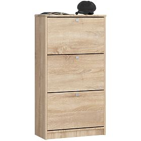 SHOE CABINET 3 FLIP DOORS 60 cm OAK SONOMA