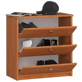 Shoe Cabinet MINI 3 Flip Doors 60 cm - Alder
