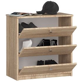 Shoe Cabinet MINI 3 Flip Doors 60 cm - Sonoma Oak