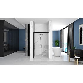 Shower Doors SOLAR BLACK MAT 90, Rea