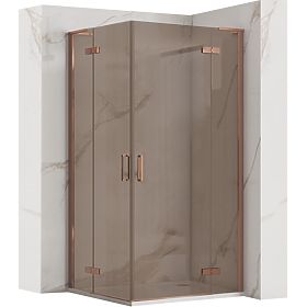Shower Enclosure REA Hugo Double 90x90 Brushed Copper, Rea