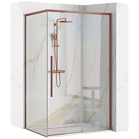 Shower Enclosure SOLAR Brushed Copper 120x90