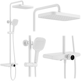 Shower Set REA Bari White, Rea