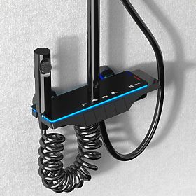 Shower Set REA Savio with LED Display Black