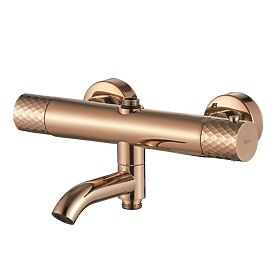 Shower Set with Thermostat Rea Lungo Diamond Copper, Rea