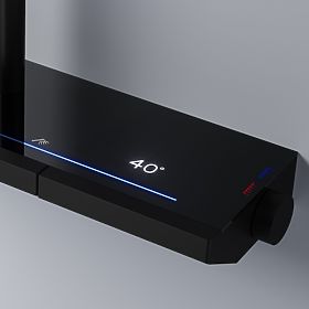 Shower Set with Thermostat REA Pedro Black, Rea