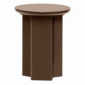 Side Table Brie 40 cm, Light Brown, Mocha, Glossy