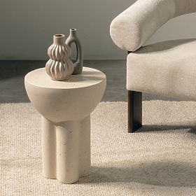Side Table Poppy, Concrete, Granite Effect