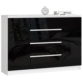 SIDEBOARD K140 2D 4DR CLP BLACK GLOSS