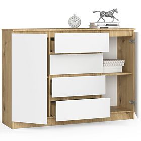 SIDEBOARD K140 2D 4DR CLP PK ARTISAN OAK / WHITE