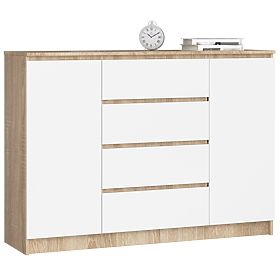 SIDEBOARD K140 2D 4DRW CLP PK OAK SONOMA / WHITE