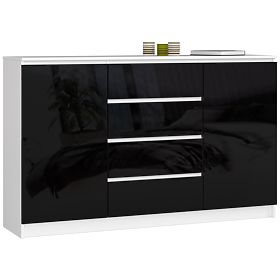 SIDEBOARD K160 2D 4DR CLP PK BLACK GLOSS