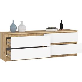 SIDEBOARD K160 4DR CLP PK ARTISAN OAK / WHITE