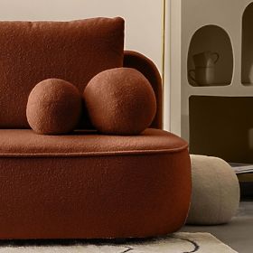 Sofa with Sleeping Function and Storage Bella Copper, Boucle