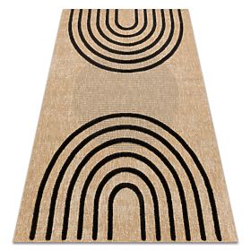 SPARK 0688 Beige/Black Carpet - Geometric, Sisal, Textured, F.H.Kabis
