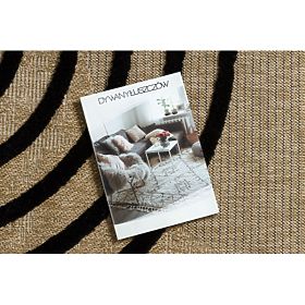 SPARK 0688 Beige/Black Carpet - Geometric, Sisal, Textured, F.H.Kabis