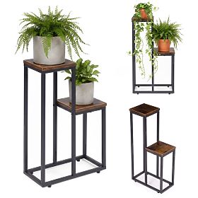 Standing Flower Stand with 2 Shelves Loft ModernHome