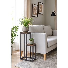 Standing Flower Stand with 2 Shelves Loft ModernHome