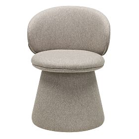 Swivel Chair Chamil Beige-Grey, Rounded
