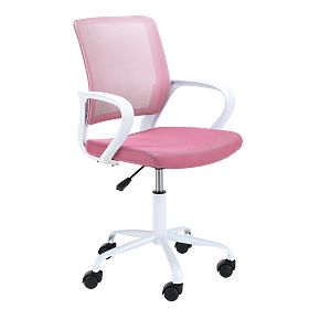 SWIVEL CHAIR FD-6 WHITE / PINK