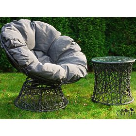 Swivel Chair in Gray Technorattan TWIST