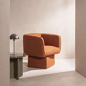 Swivel Chair One Copper, Boucle