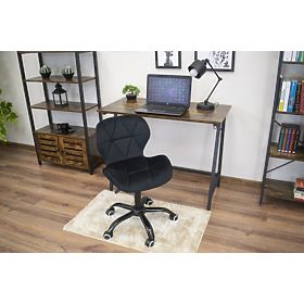 Swivel Office Chair with Wide Backrest Velvet Black