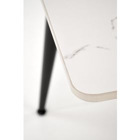 Table EMILIO 120 top - white marble, legs - black (2p=1pc)