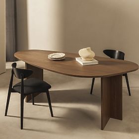 Table with Irregular Top Zeva 200 cm, Lincoln Walnut