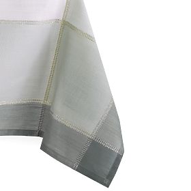 Tablecloth LAVAL color white smooth classic design 140x220 ameliahome