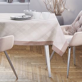 Tablecloth MILLUZA Cream Metallic Classic Design 140x300 ameliahome