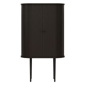 Tall Clemente Dresser with Slats, Black, lectus