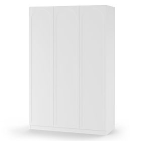 Three-Door Wardrobe Neroli, Arched Front, White